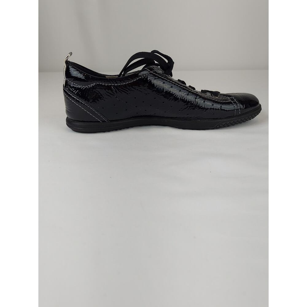 ECCO Women's Spin Black Patent Leather Lace Up Sneaker Size 7 - Picture 4 of 11